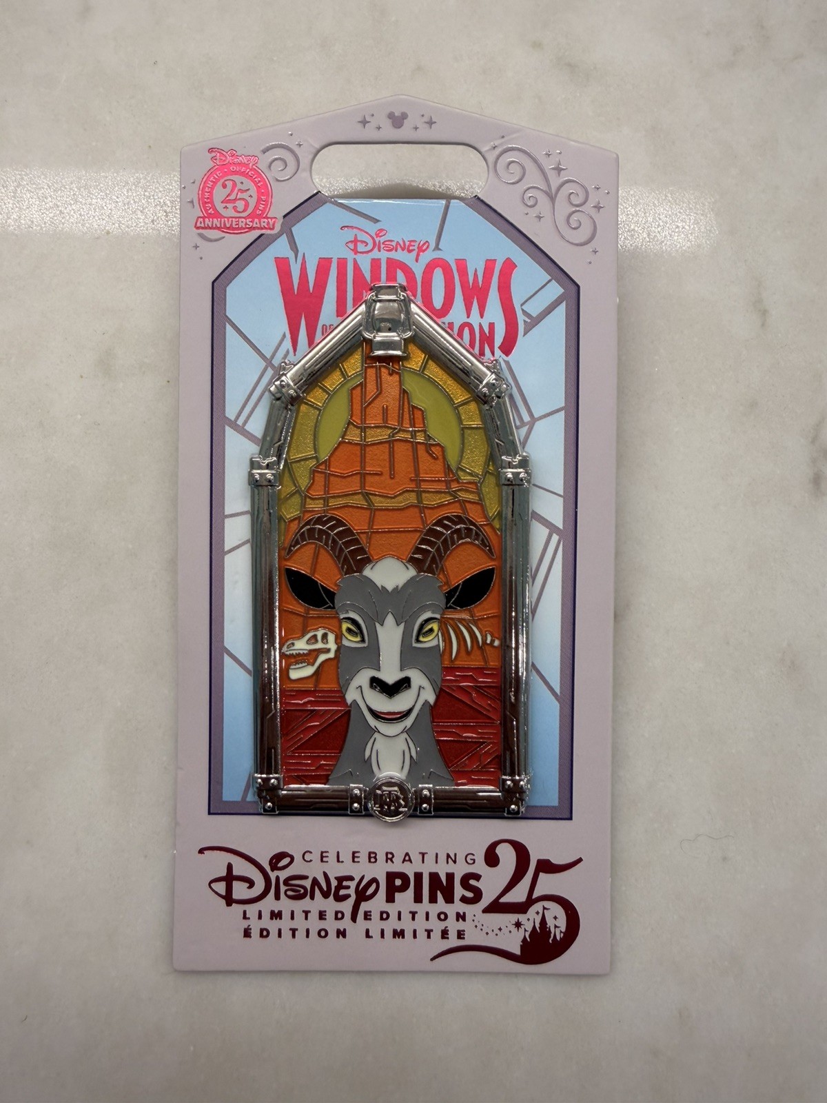Disneyland Pin Big Thunder Mountain Railroad Goat Windows Of Attraction LE2500