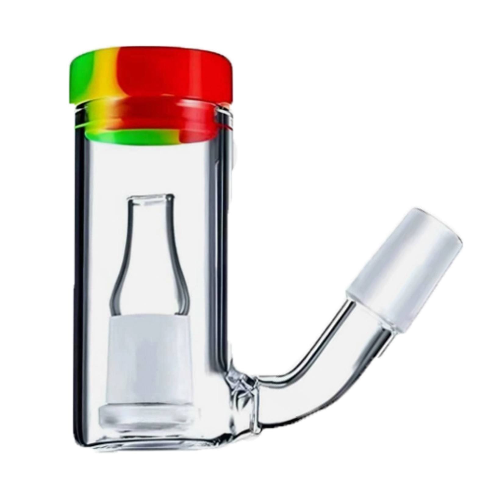 45° Glass Ash Catcher Glass Hookah Attachment for Water Pipe Smoking , Set of 4.