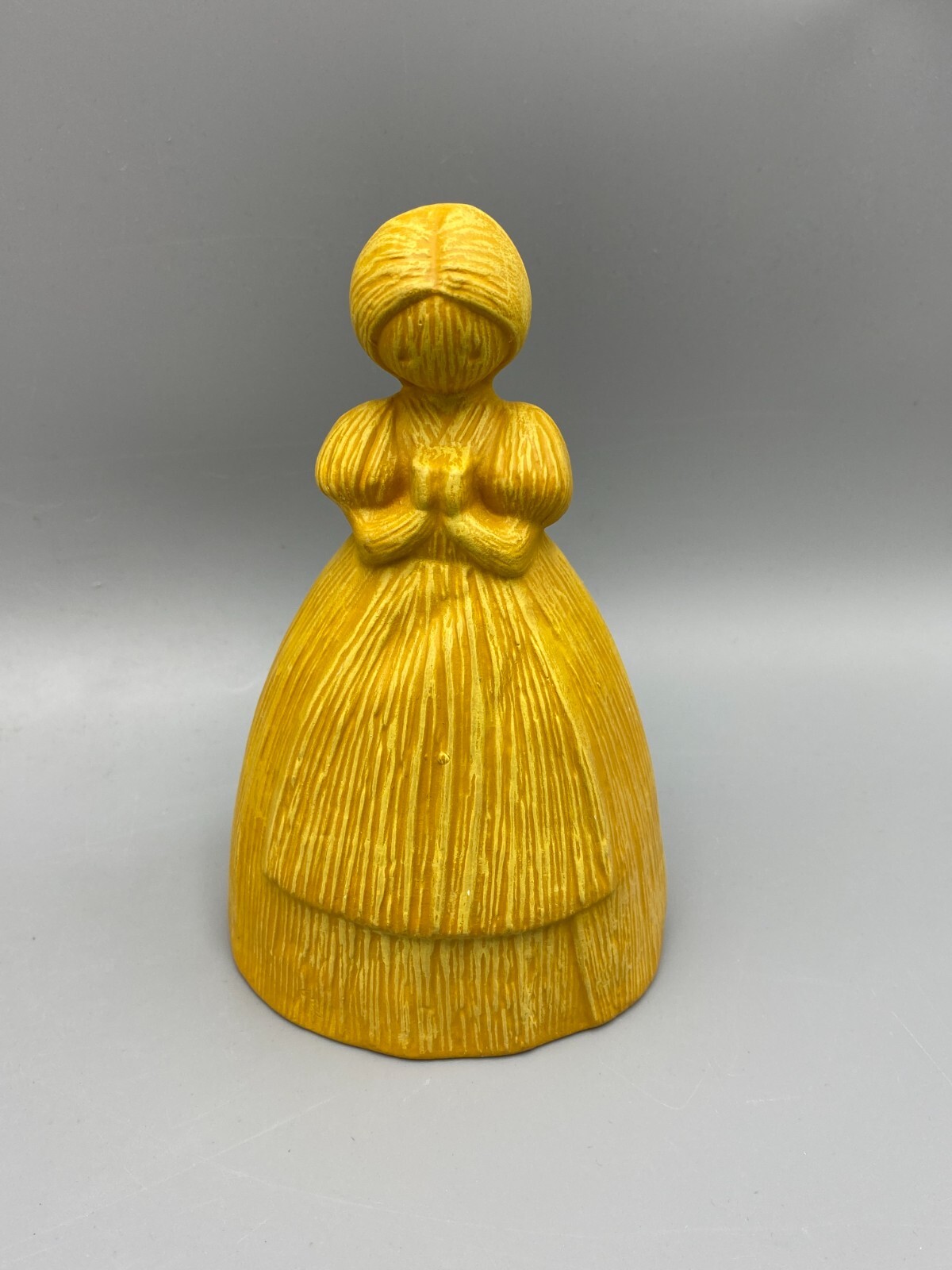 VTG Corn Husk Girl Figurine Sponge Holder Porcelain Matte Painted Decorative 6″