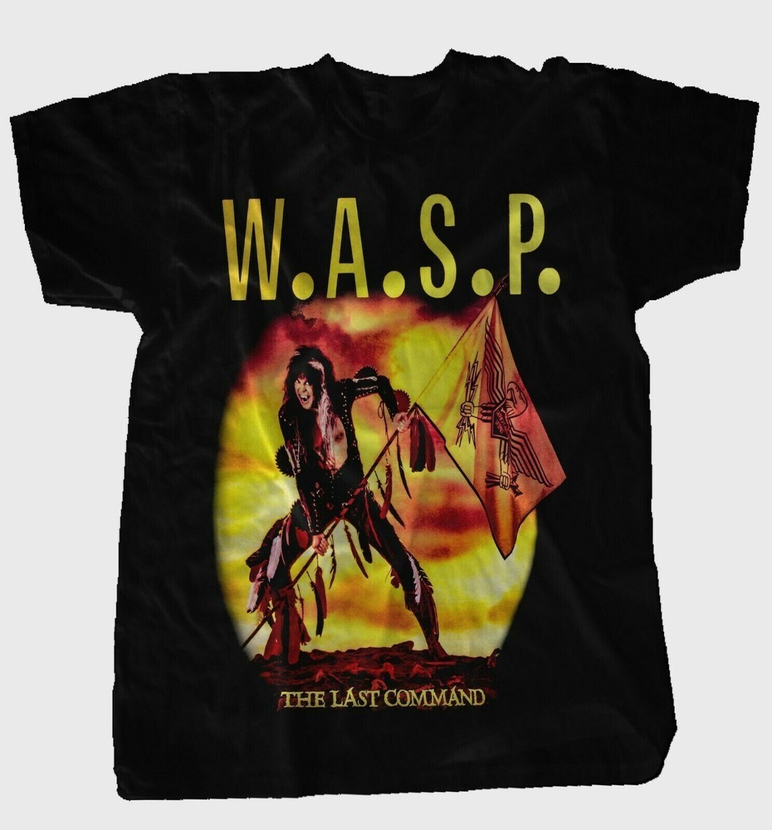 Vintage WASP The Last Command Tour Cotton Black Men All Size T-shirt 15D553