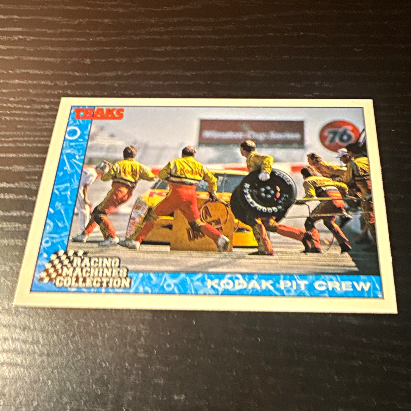 TRAKS 1992 Tracks Racing Machines Kodak Pit Crew Card #9.5 Ernie Irvan