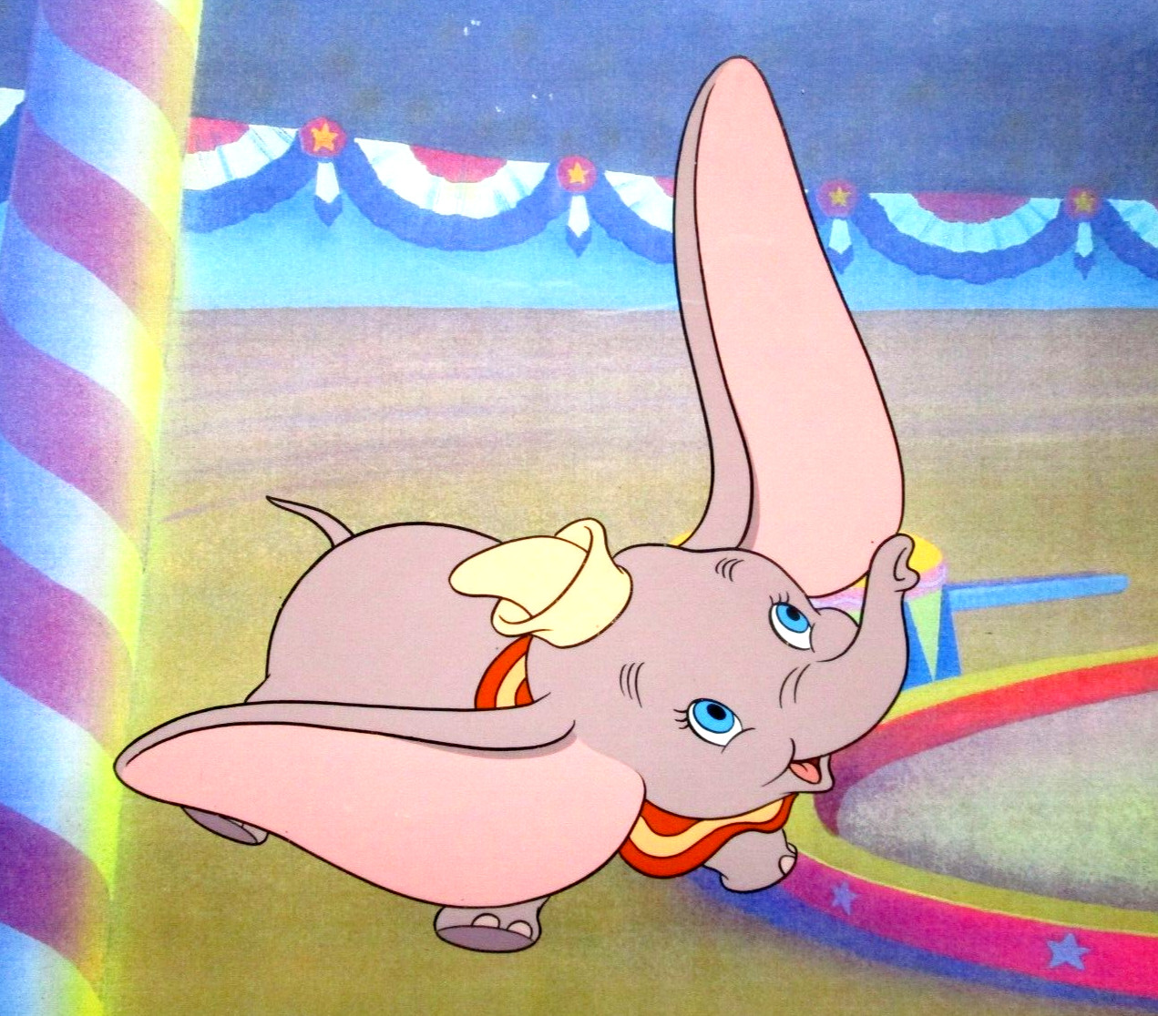 DUMBO HUGGIES COMMERCIAL WALT DISNEY ORIGINAL PRODUCTION drawing CEL elephant