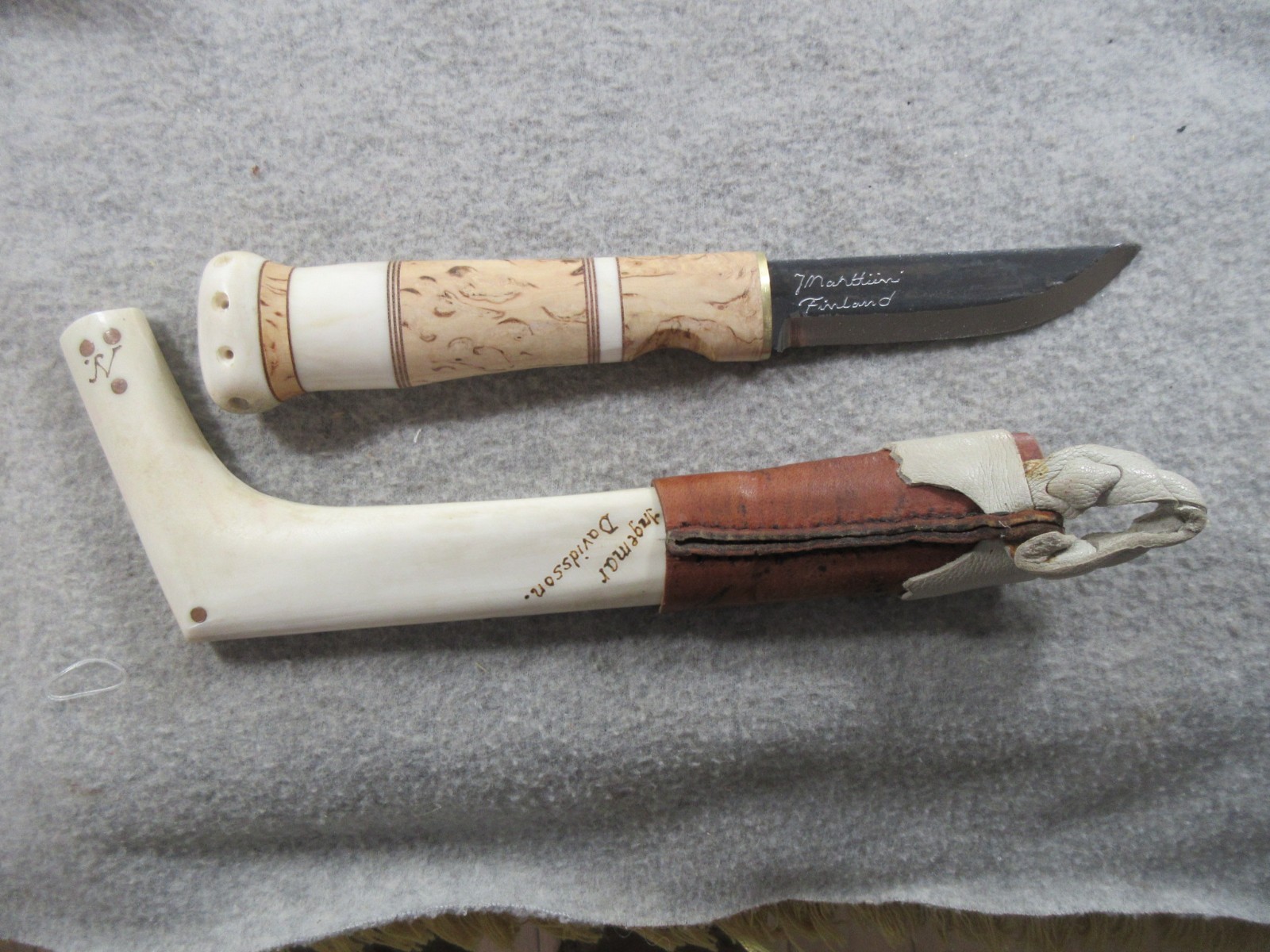 Vintage J Marttiini Finland Puukko Fixed Blade Knife custom by Davidsson Scrmin