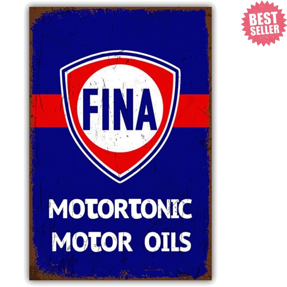 Vintage Motorcycle Oil Tin Sign – 8×12 Inch Wall Decor for Garage & Patio