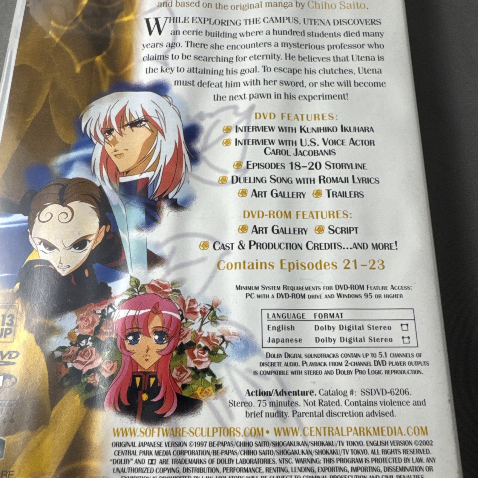 Revolutionary Girl Utena DVDs Lots The Movie & Episodes 1-30 Anime Dual Language