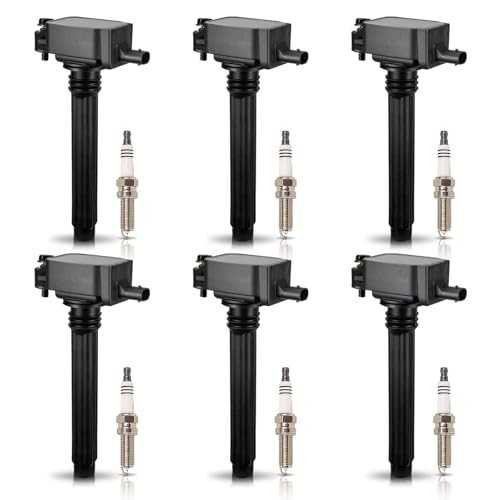 ENA Set of 6 Ignition Coils & Iridium Spark Plugs for UF648 Compatible with
