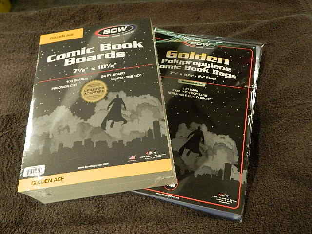 100 New BCW Golden Age Resealable Comic Book Bags And Boards – Acid Free – Archi
