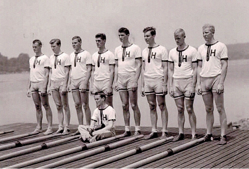 Male Crew Team Scullers on the dock 4×6, 1950s gay man’s estate