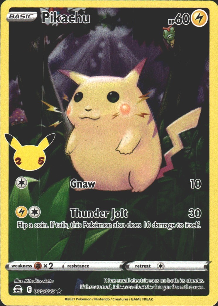 Pikachu 005/025 Celebrations Holo Rare NM