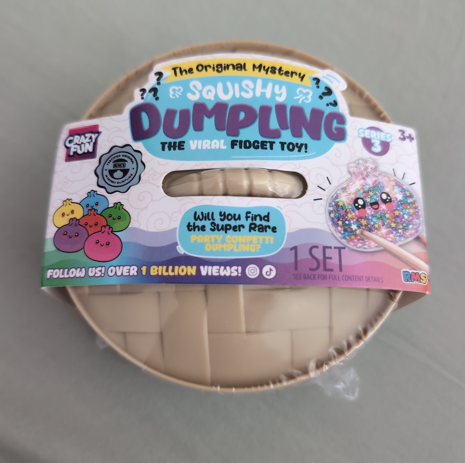 Rare RMS Squishy Confetti Dumpling Series 3 SEALED CONFIRMED CHASE GLITTER!!!!!