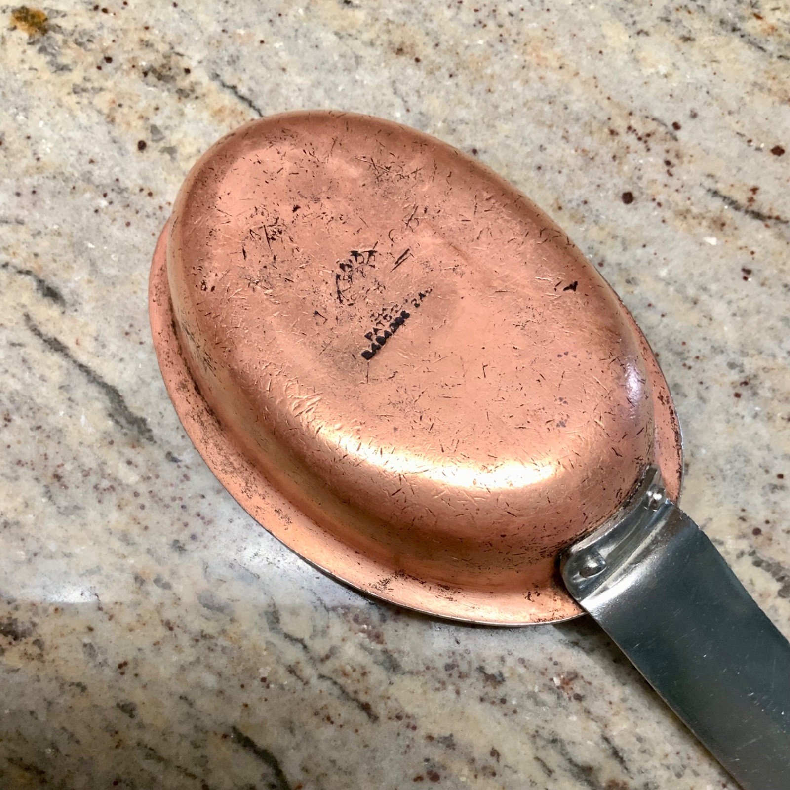 Oval Copper Bottom Stainless Pan Skillet With Handle Small 10” x 4”