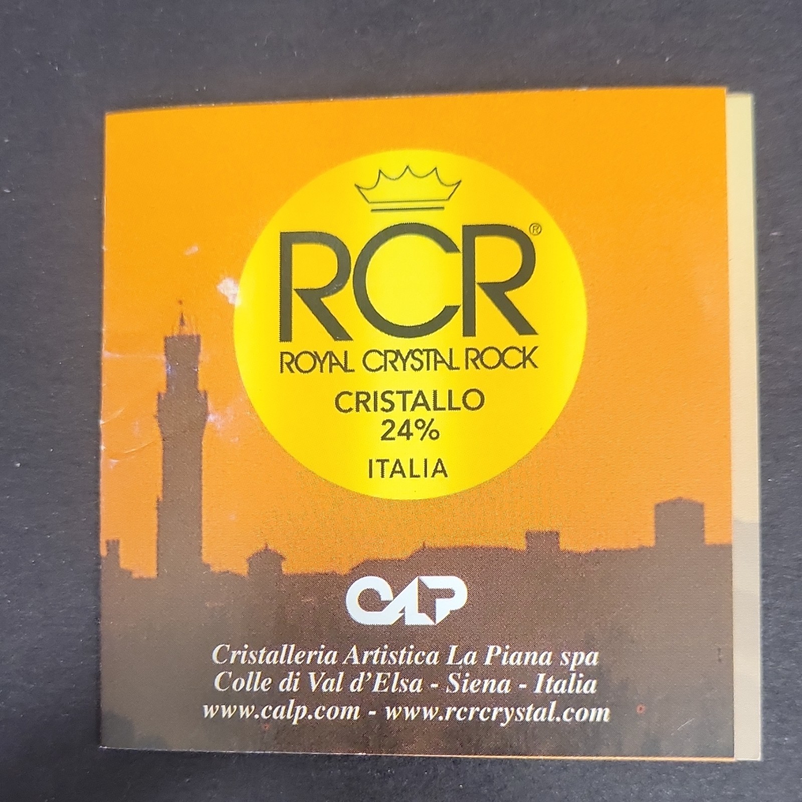 RCR Royal Crystal Rock Impero Lead Crystal Whiskey Glasses Set of 6, 11 oz