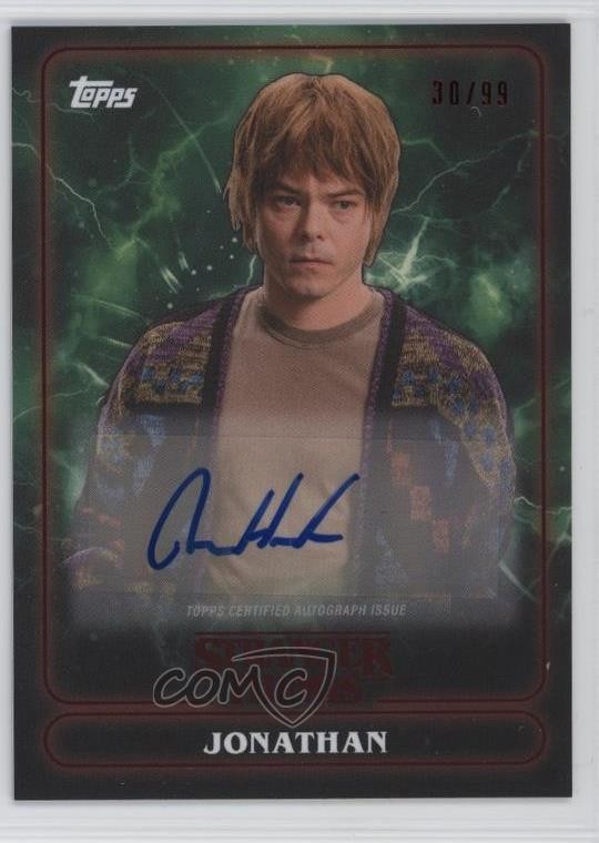 2025 Topps Stranger Things Green /99 Charlie Heaton Jonathan Byers as Auto 1ln4