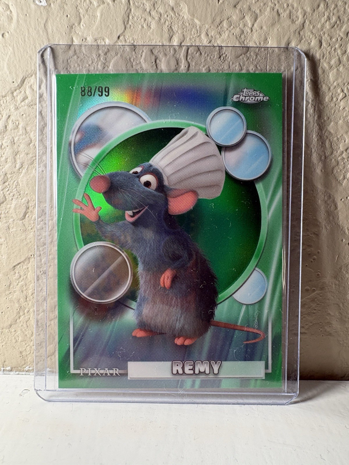 2026 TOPPS CHROME DISNEY #47 REMY PIXAR GREEN REFRACTOR /99 RATATOUILLE