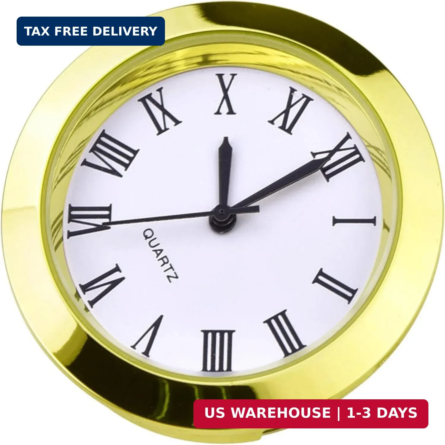 Hicarer 1-1/2 Inch (37 mm) Round Quartz Clock Insert Replacement Mini Quartz Mov