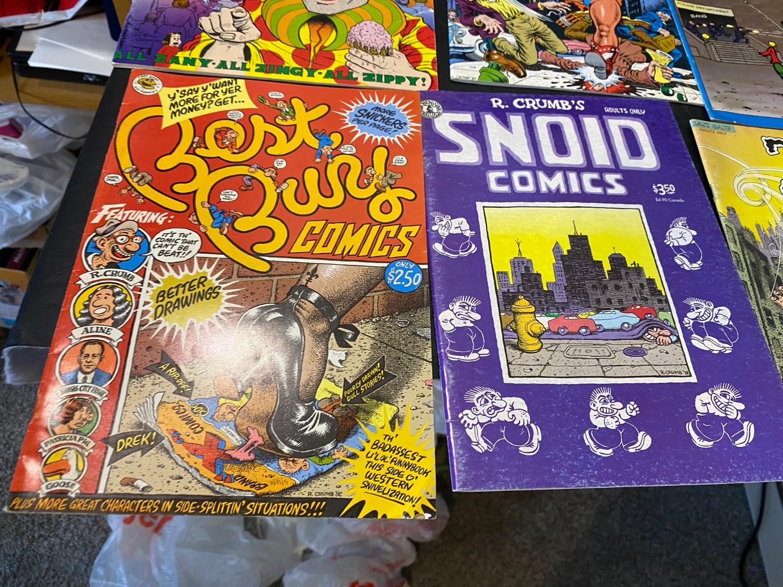 Zippy Yow Freak Zap Snoid Mickey Rat Hog of Steel comic book lot of 12