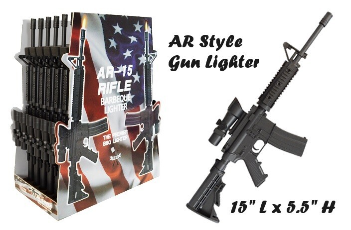 AR-15 Style BBQ Lighter Ignite Charcoal with the Powerful & Refillable 15” inch