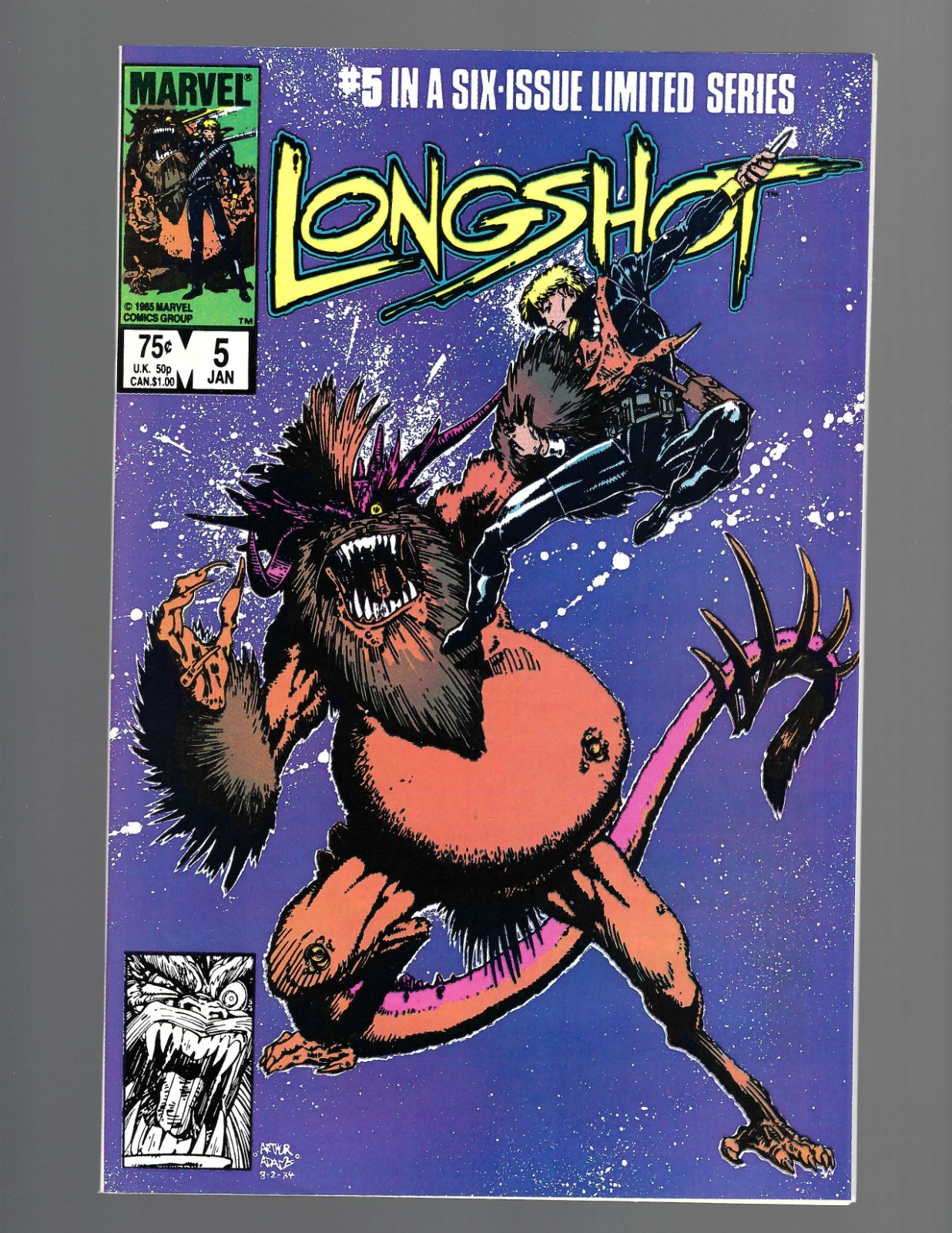 Longshot #5 (Marvel Comics January 1986) High Grade NM- Near Mint Minus