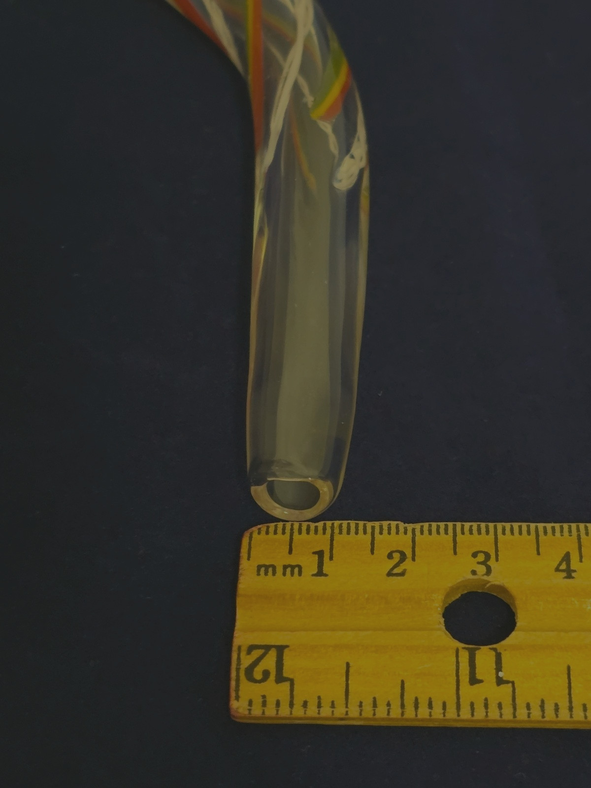 7″ High Flow STRIPED THICK GLASS SHERLOCK Standing Tobacco Pipe with Feet