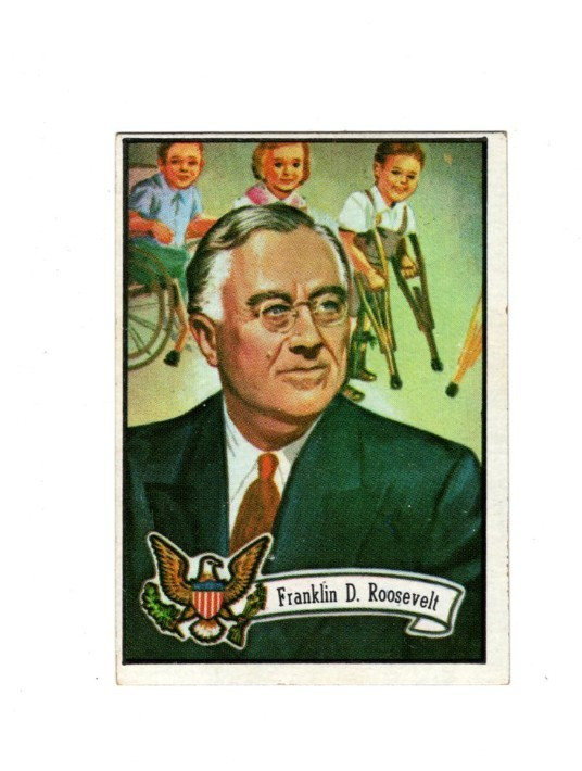 1972 Topps Presidents FRANKLIN D. ROOSEVELT #31 VG/EX EX–32nd president 1933-45