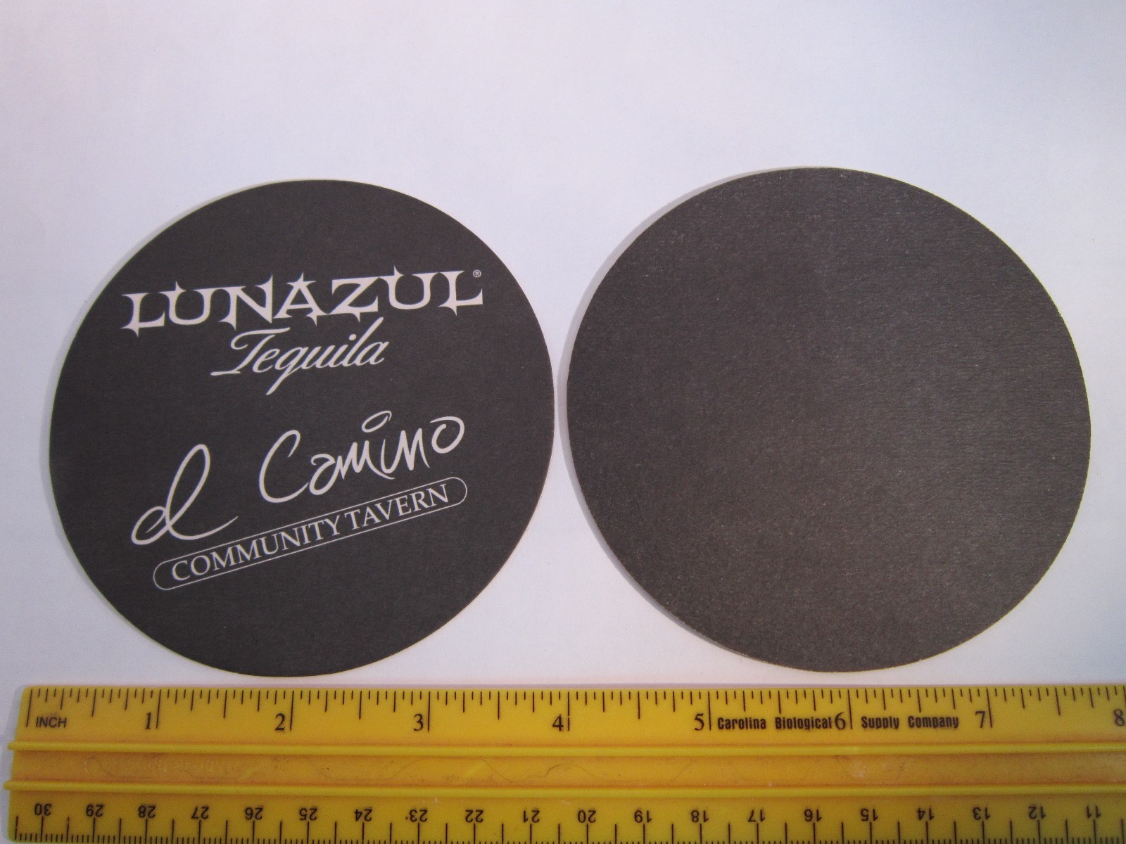 2 Beer Coasters ~ LUNAZUL Tequila; El Camino Community Tavern ~ Denver, COLORADO