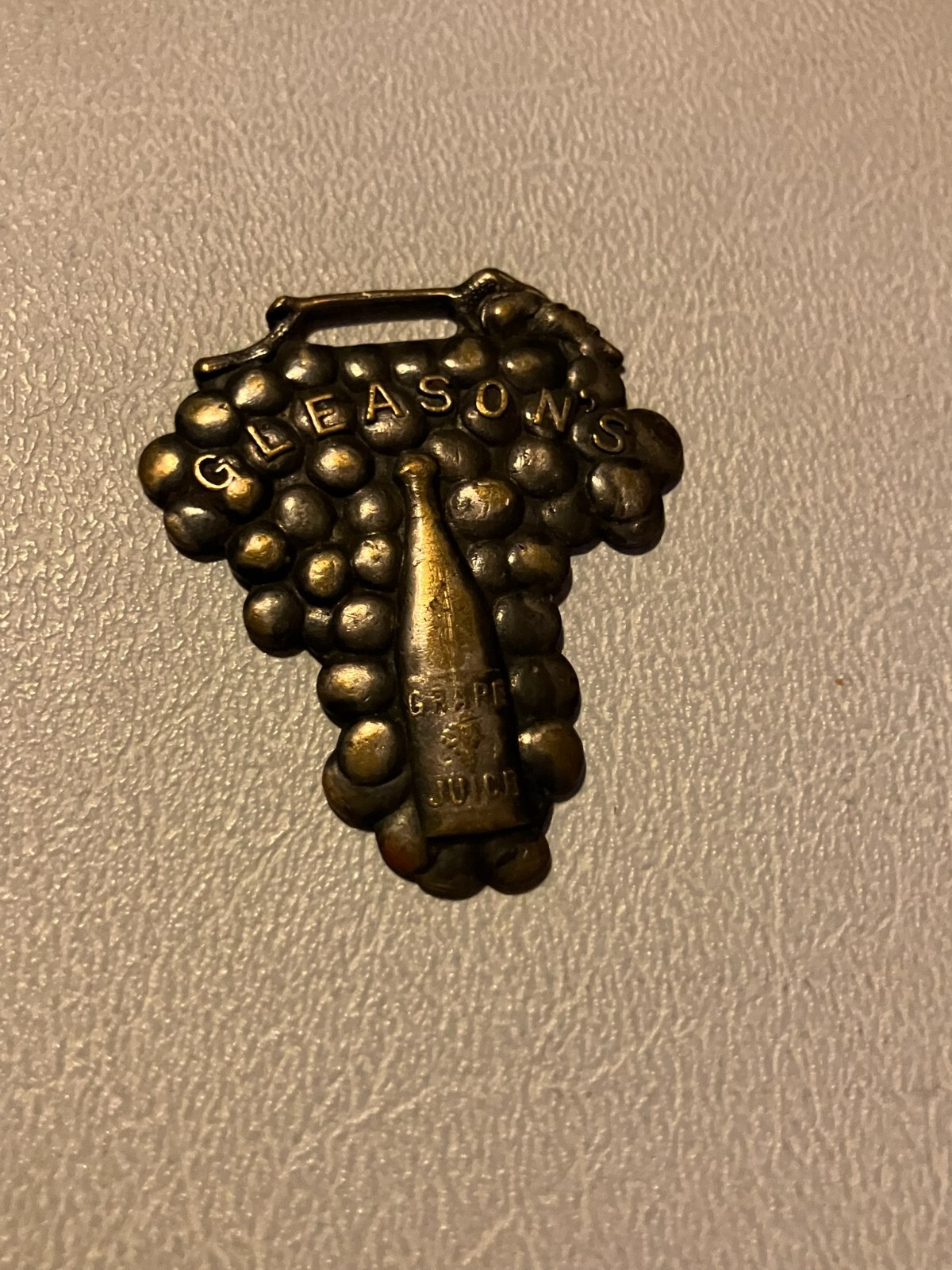 Gleason’s Grape Juice Fredonia, NY Metal Advertising Fob