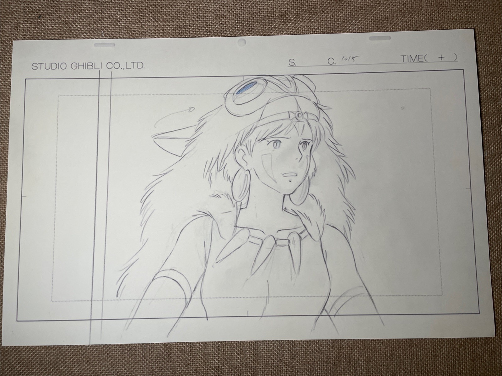 PRINCESS MONONOKE Animation Cel Print Layout Disney Anime Ghibli Production Art