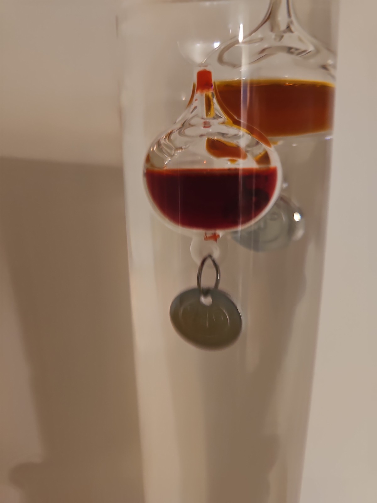 Galileo Thermometer 17.5″ Tall Floating Colorful Spheres Decor