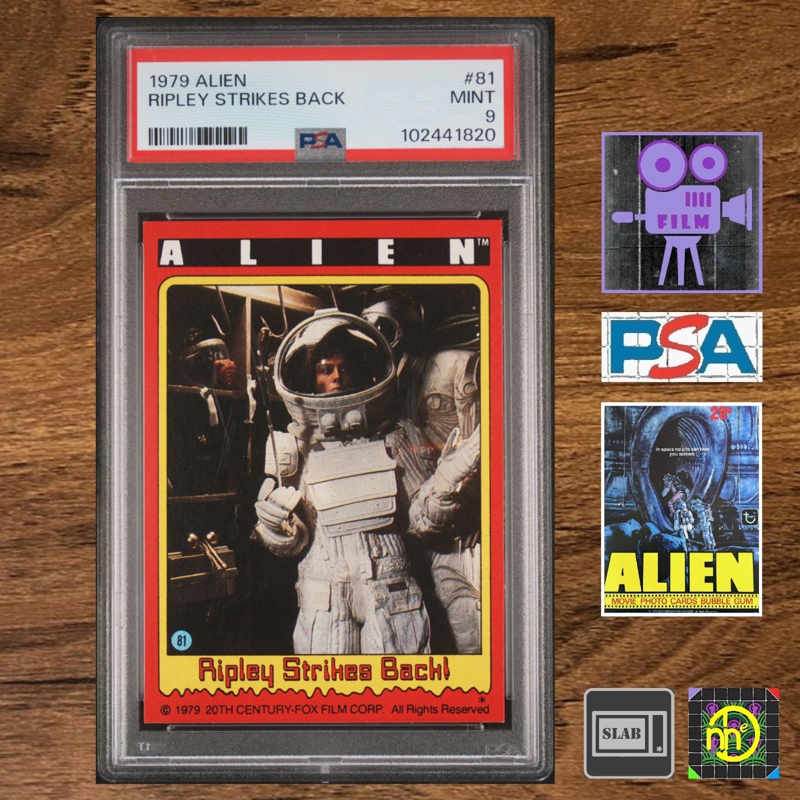 1979 Topps Alien – 81 Ripley Strikes Back – PSA 9 MINT