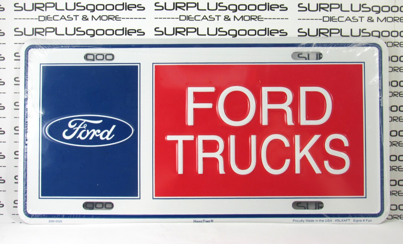 Classic FORD TRUCKS F150 F250 6″x 12″ License Plate Tag EMBOSSED Stamped Metal