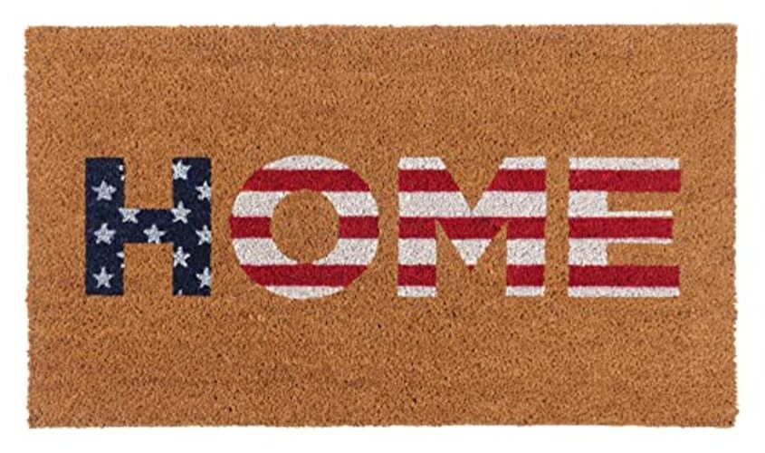 American Patriotic Coir Doormat with Heavy-Duty, Weather Resistant, Non Flag
