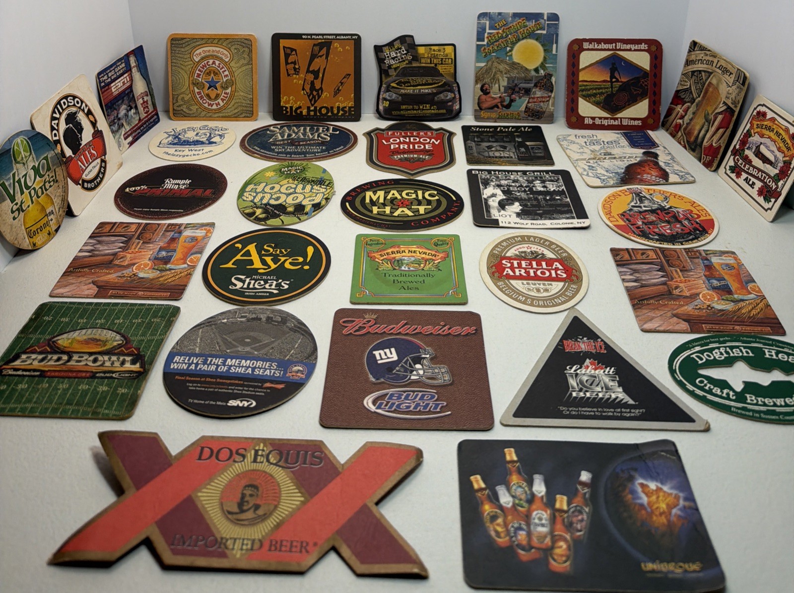 Lot Of 37 Craft Beer Bar Coasters 1998 – 2002 Glass Mats Craft Domestic Import