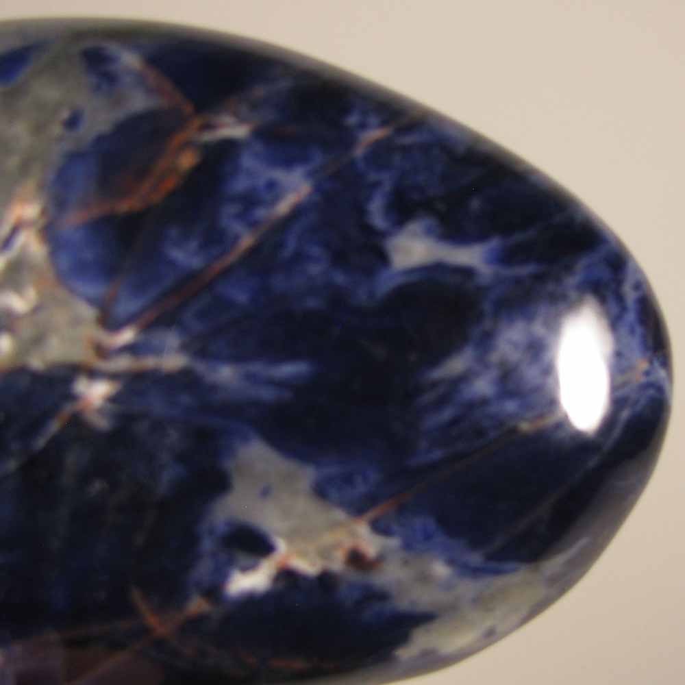 2.7″ Blue SODALITE Gemstone Polished Palm Stone Healing – Brazil