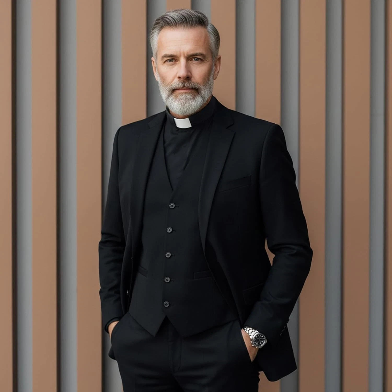 1 PC Clergy Collar with White Tab Insert Unisex Priest Collar for Shirt Black