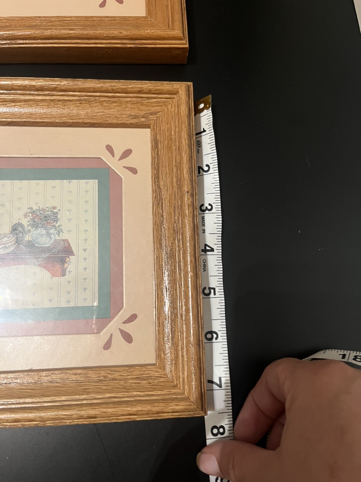 2 Vintage Framed Cottage Core Home Decor Grandma Core Home Interiors 9.5”x7.5”