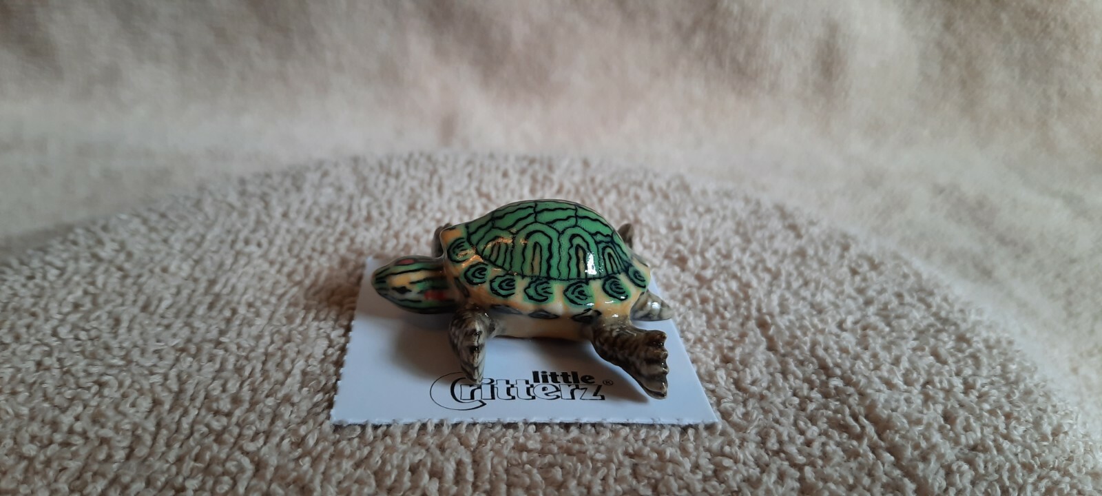 LITTLE CRITTERZ Red Eared Slider “Bask” Miniature Figurine New FREE SHIP LC319