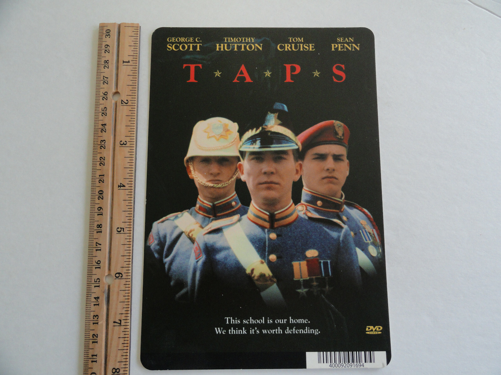 TAPS – TOM CRUISE – BLOCKBUSTER VIDEO BACKER CARD 5″X8″ – NO MOVIE
