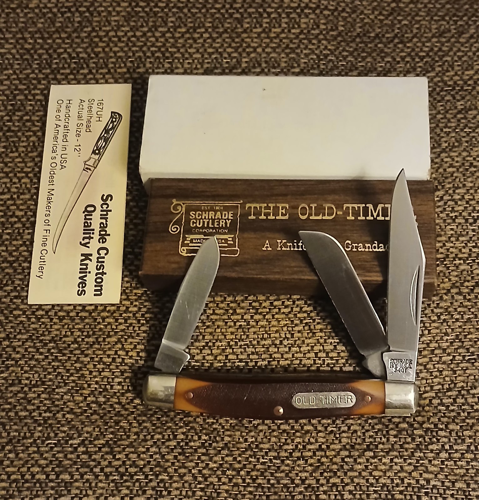 Schrade USA Old Timer 34ot Medium Stockman NOS