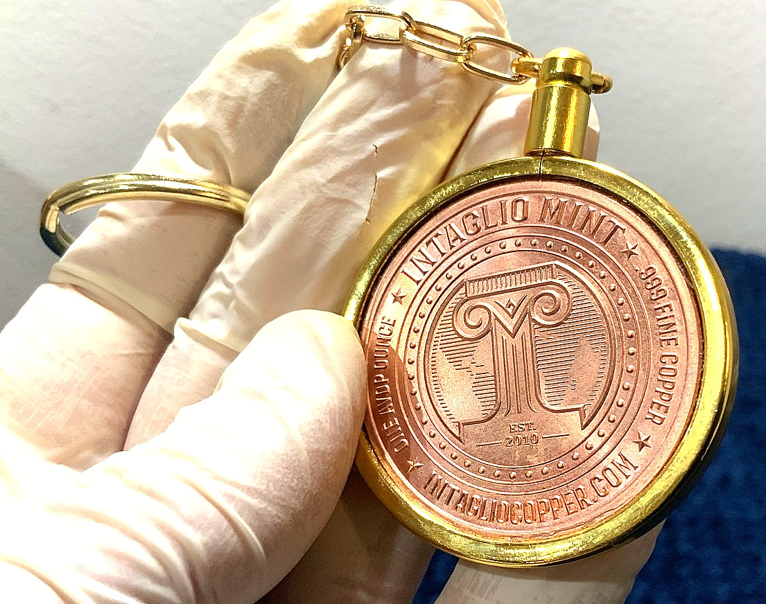 PIGS WILL FLY ONE OUNCE COPPER KEYCHAIN
