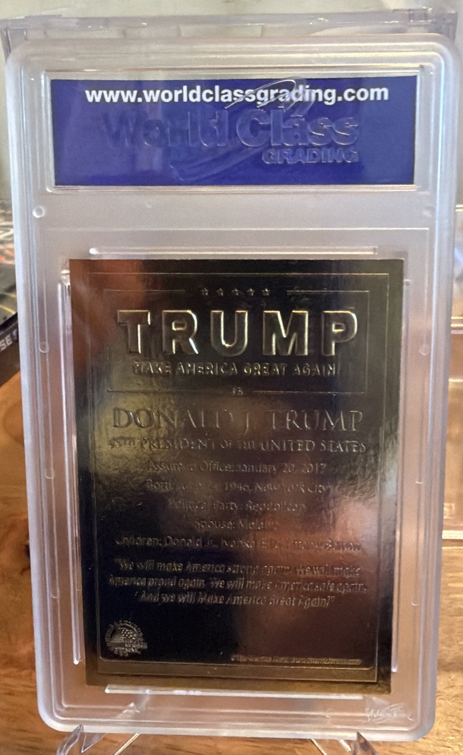 2019 Merrick Mint Donald Trump 2020 Keep America Great WCG Graded GEM-MT 10 Card