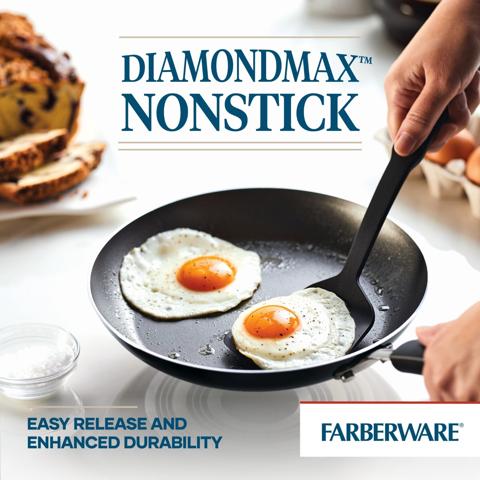Farberware Easy Clean 3 Pcs Nonstick Frying Pans / Skillets, Dishwasher Safe, 8