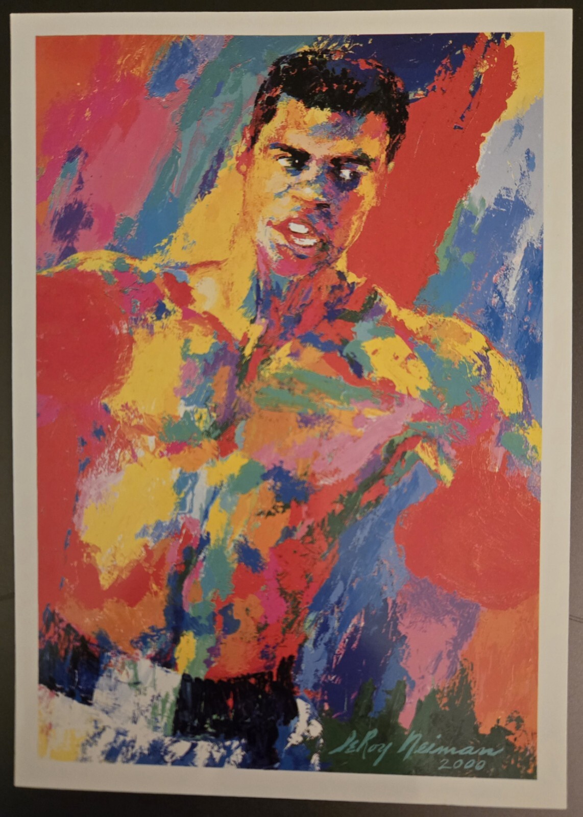 LeRoy Neiman 2000 Muhammad Ali Athlete of the Century Promo Postcard
