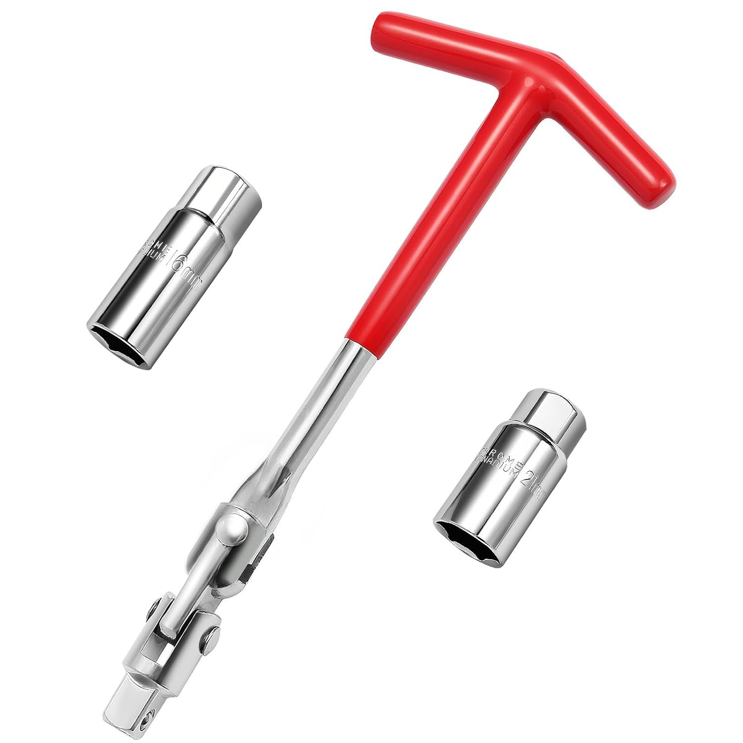 3Pcs Universal Spark Plug Socket Wrench Set T-Handle 5/8 13/16 Ratchet Tool