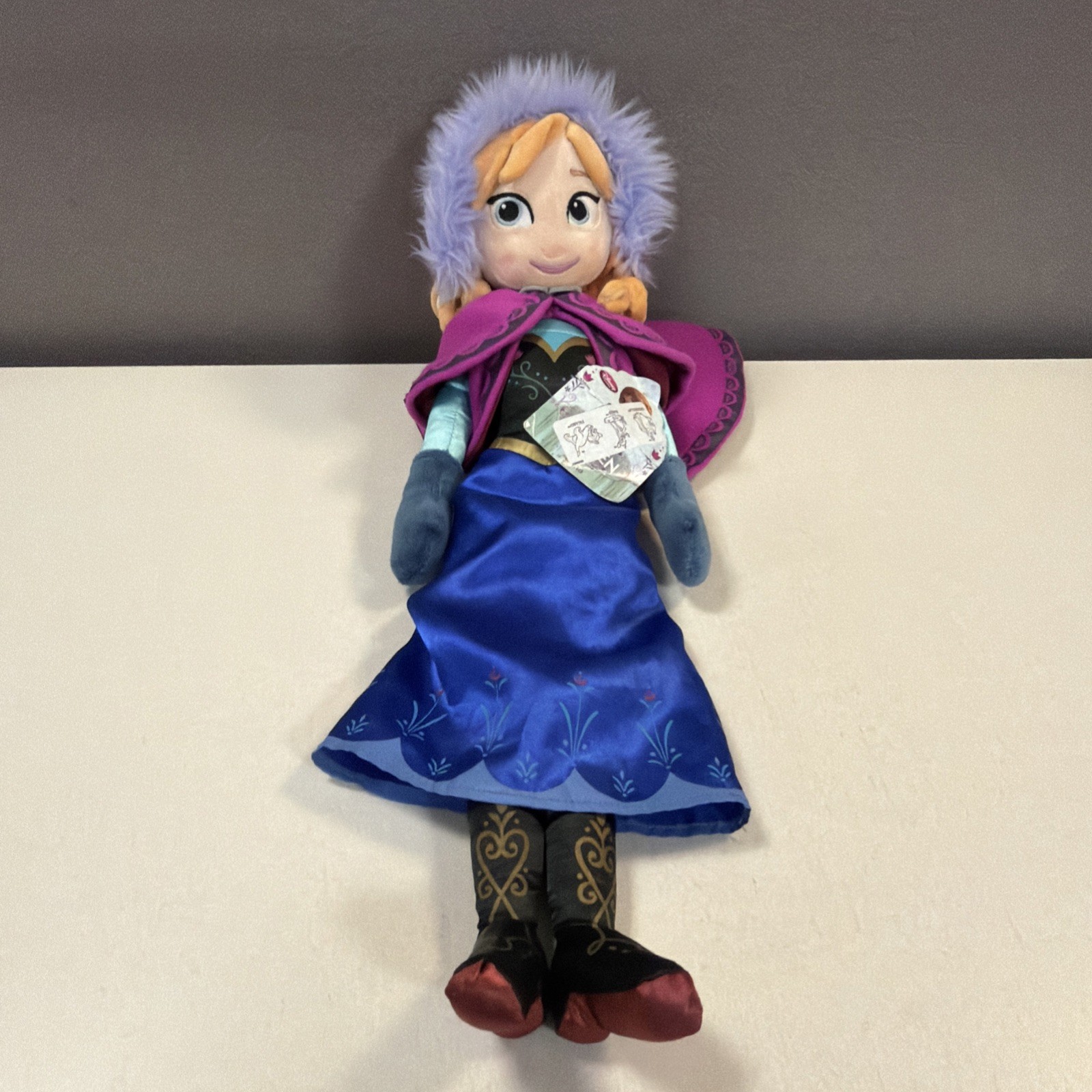 Disney Store Frozen 20” Anna Plush Cloth Doll Stuffed Toy Princess