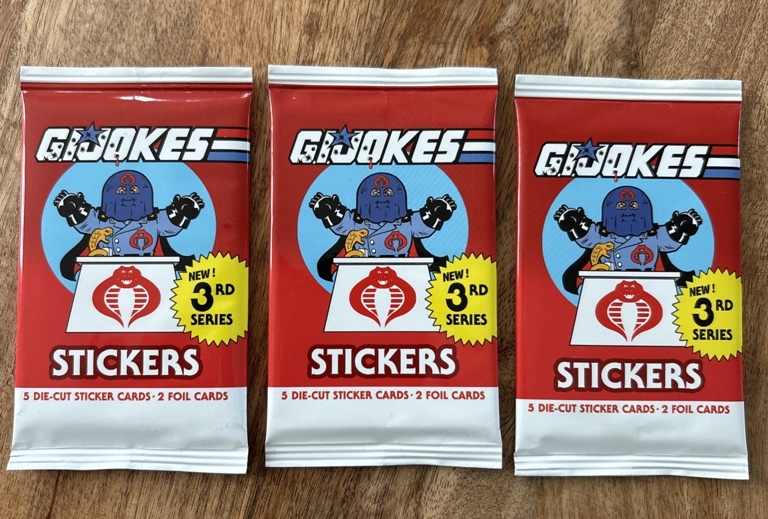 G.I. JOKES 3rd Series **3 SEALED / UNOPENED PACKS** Magic Marker Art PINGITORE