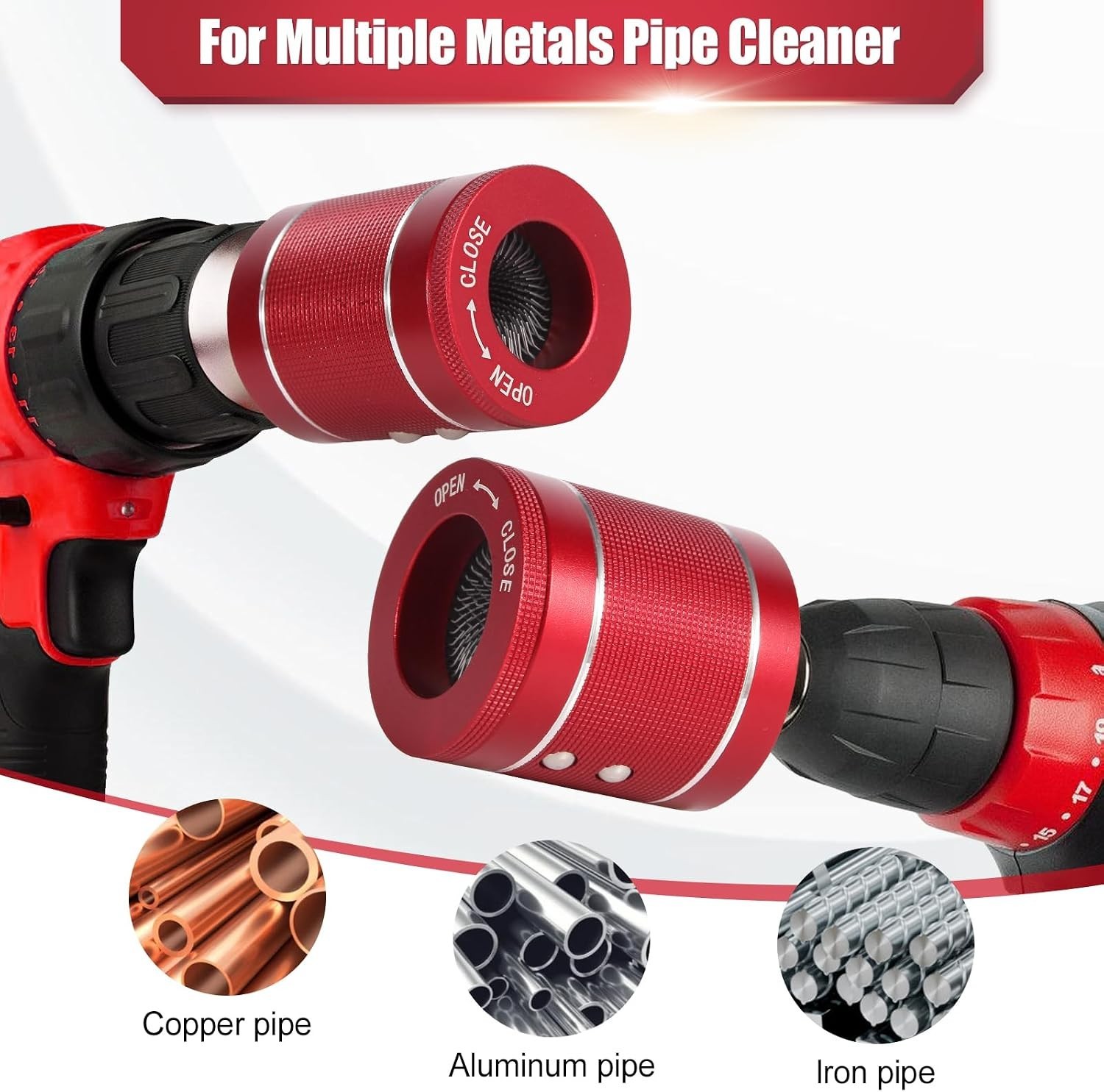 Copper Pipe Cleaner Set for Rust Removal and Polishing