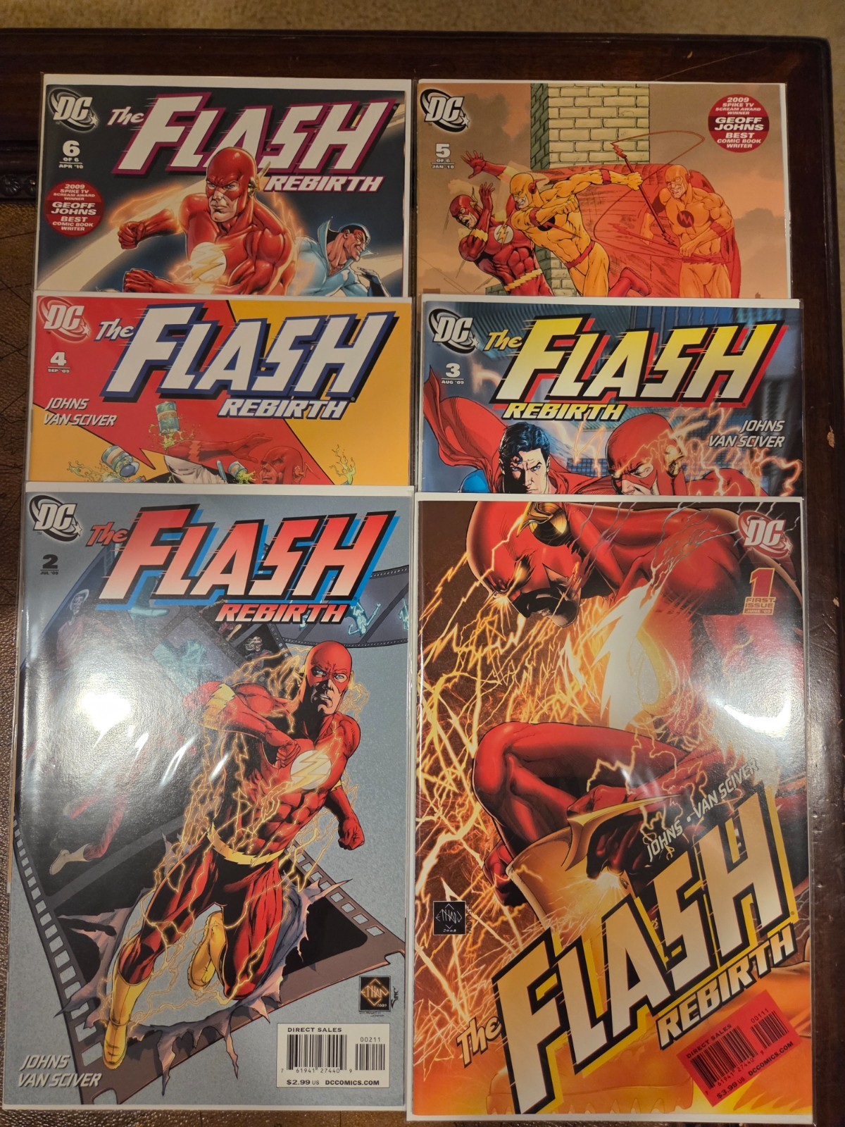 Flash Rebirth #1-6 Complete Series 2009 DC Geoff Johns Ethan Van Sciver NM- *S10