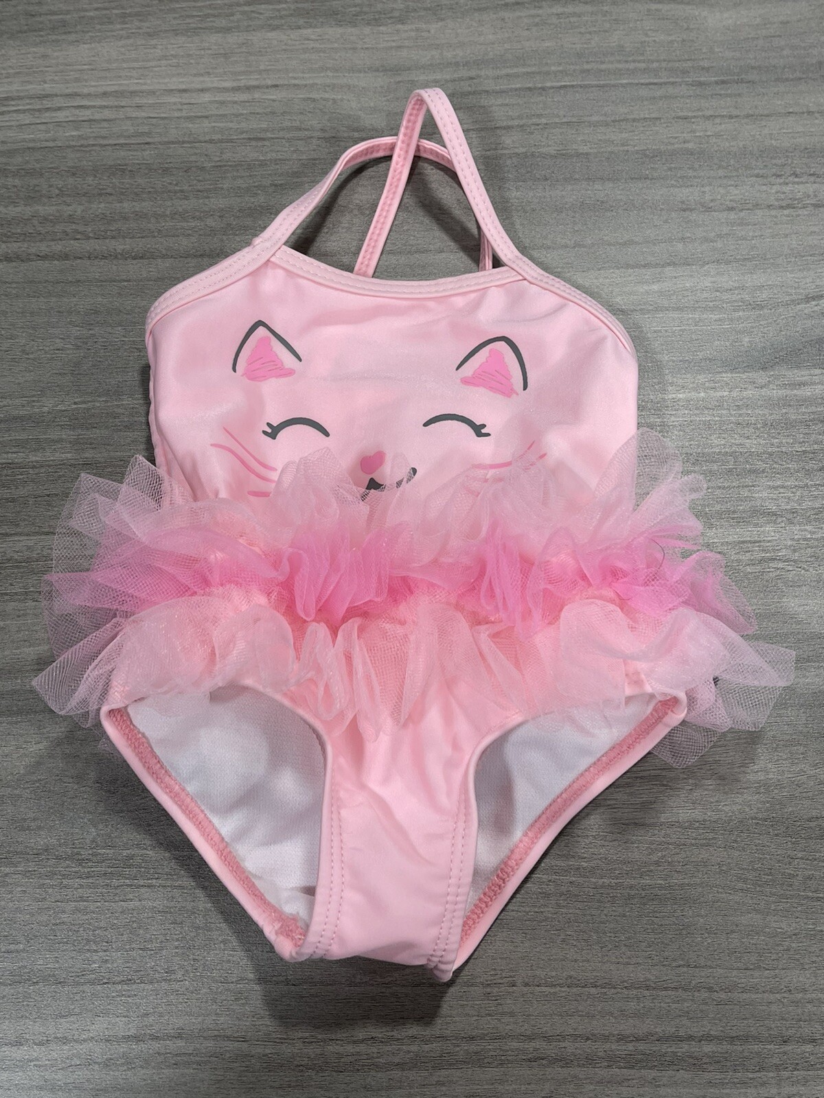 Healthtex Pink Swimsuit 3-6 Months Cat Kitten Girls Baby A10