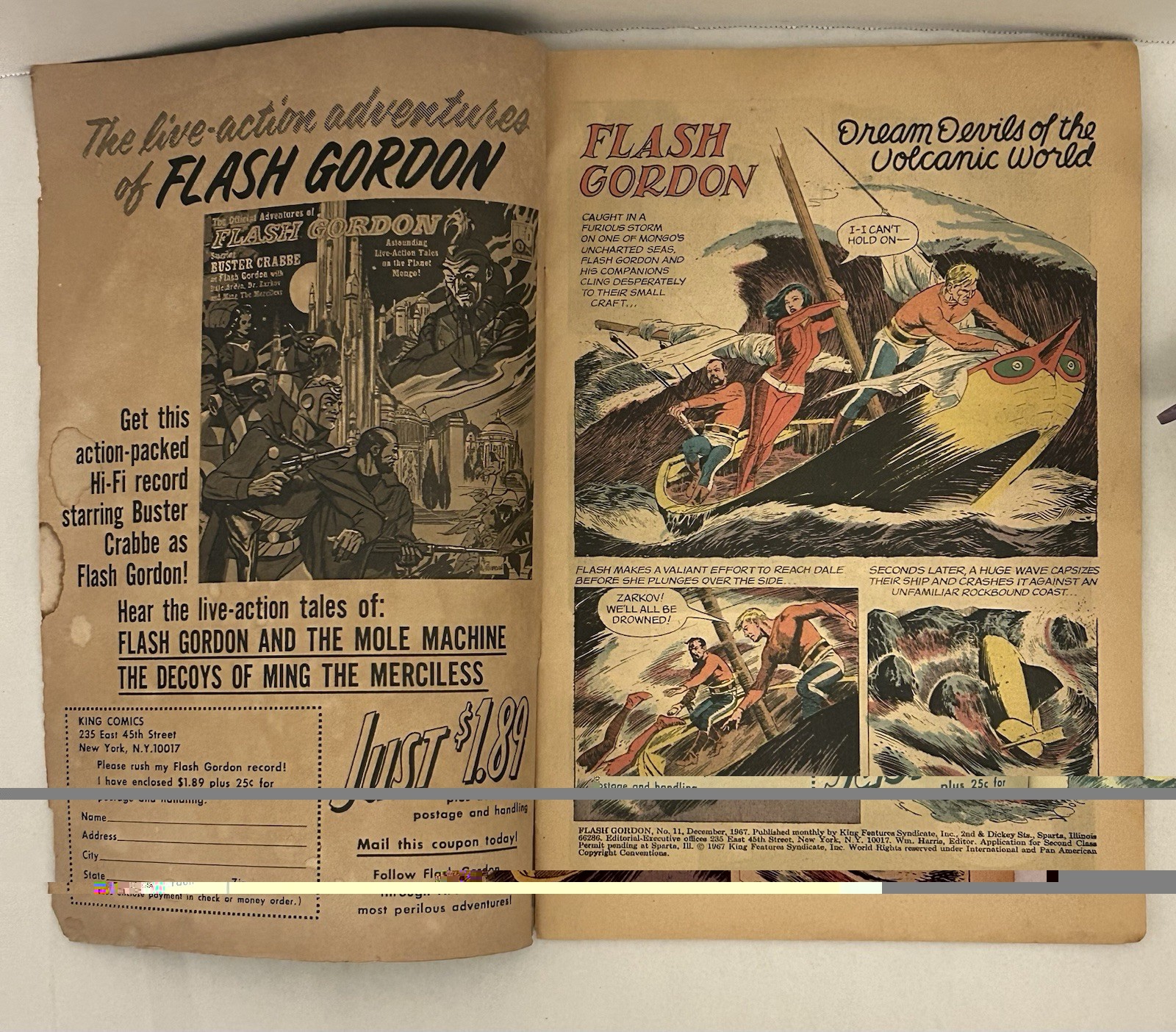 Vintage Flash Gordon #11 King Comics December 1967 Silver Age