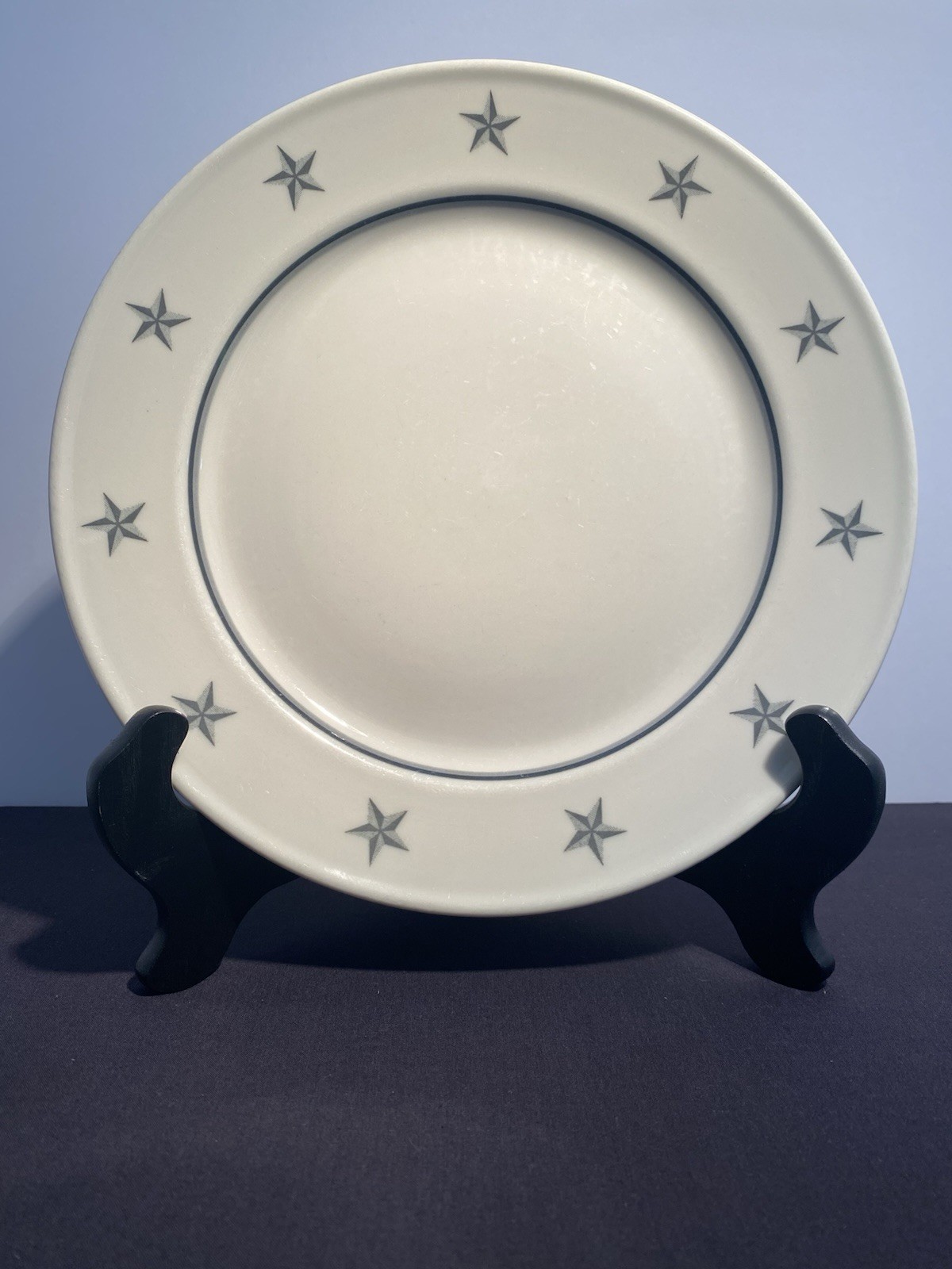 SS United States Grey Star China Lamberton Sterling Dinner Plate